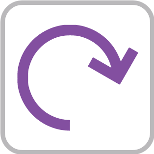 purple circle arrow symbol